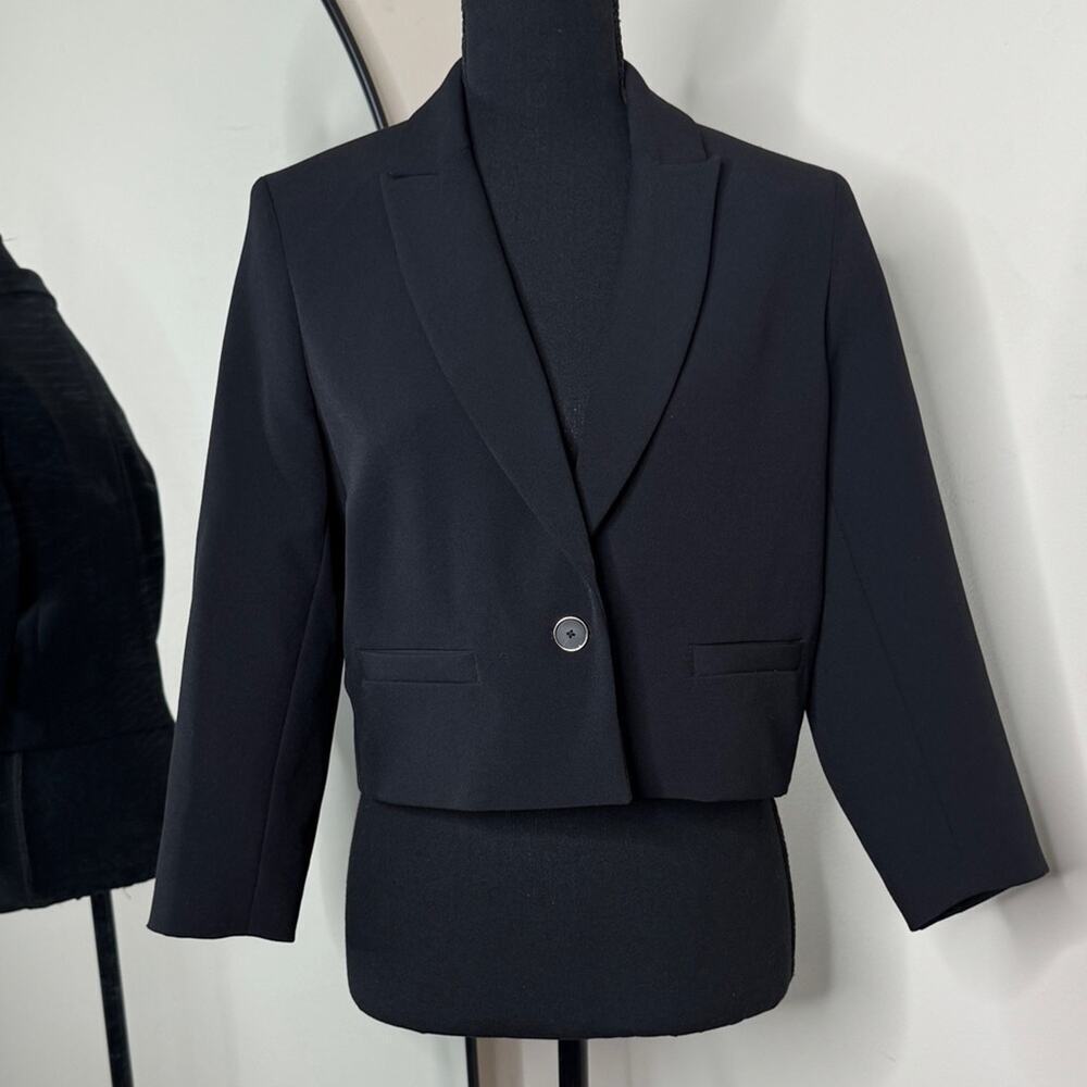 Express Crop Single Closure Blazer Black Size Small